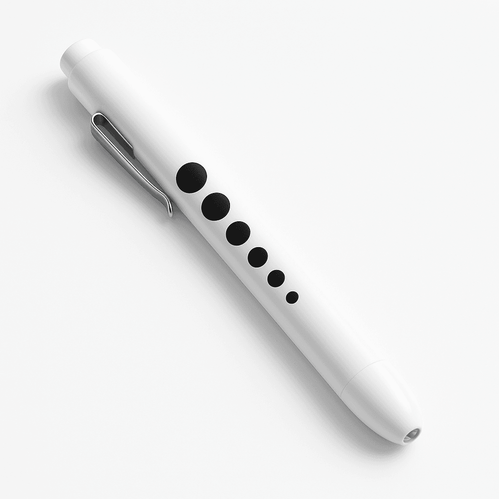 LED clinical penlight (illustrative image)